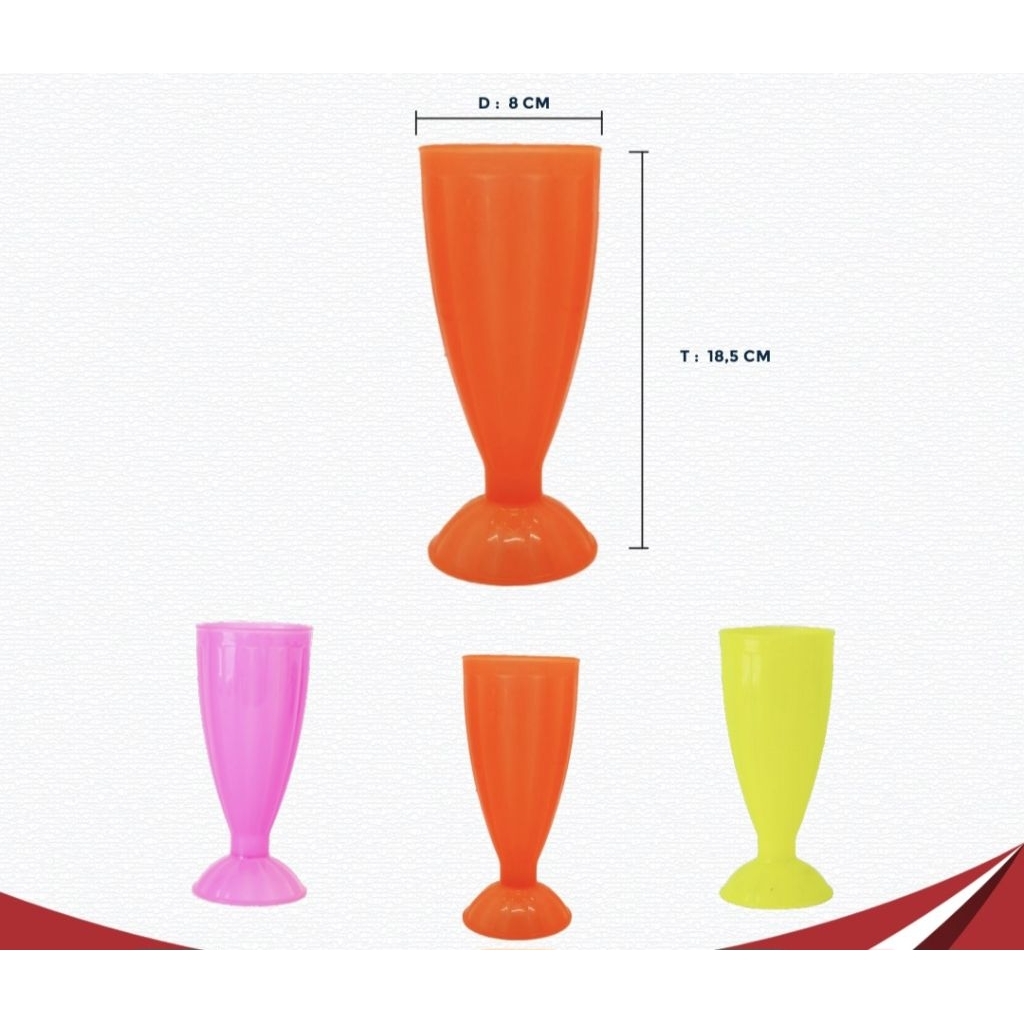 GELAS CAFE PLASTIK / CANGKIR JUS KAKI PLASTIK