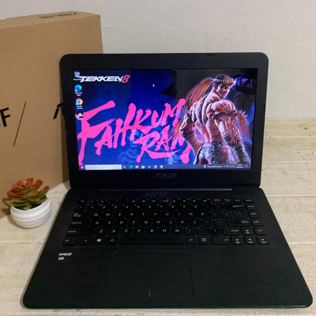 Second Laptop Slim Asus X454Y | AMD A8 7410 | RAM 4 GB | HDD 500 GB | Layar 14"FHD | Windows 11 + OH