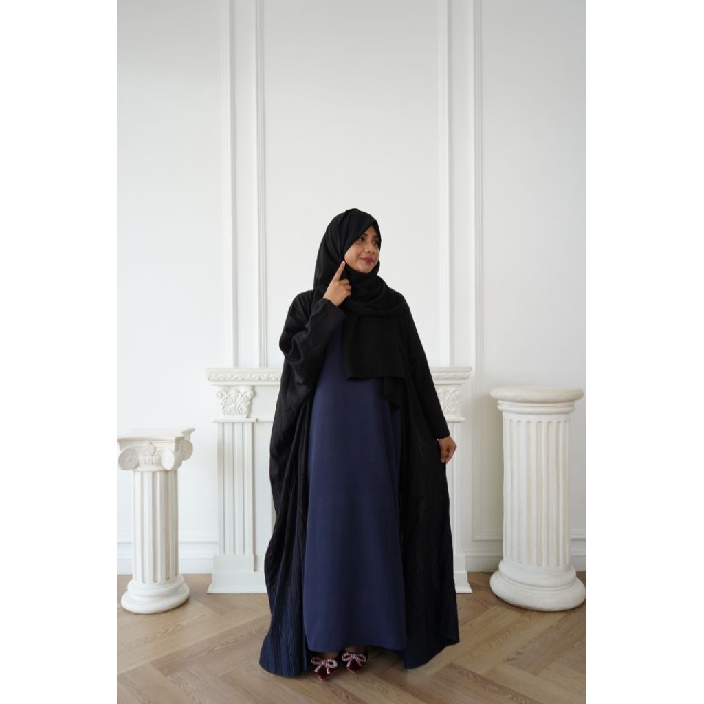 INNER ABAYA SLEEVELESS | DRESS DALAM ABAYA | XS–XXL | PUTIH TULANG, NAVY, HITAM