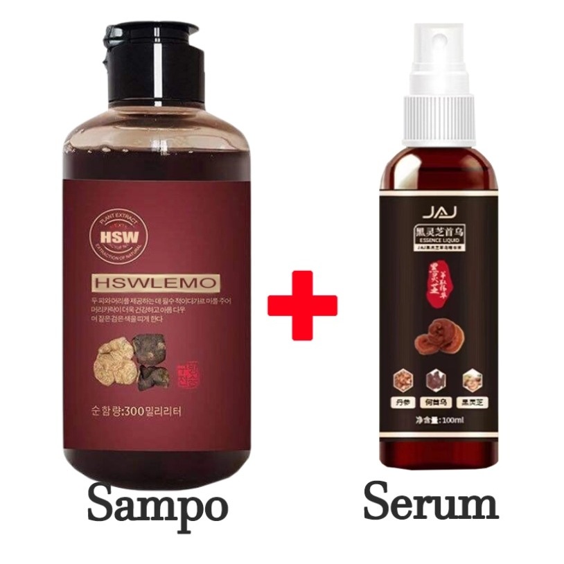 Penghitam Rambut Uban Penumbuh Rambut Cepat Shampoo Anti Rontok Menghitamkan Rambut Beruban