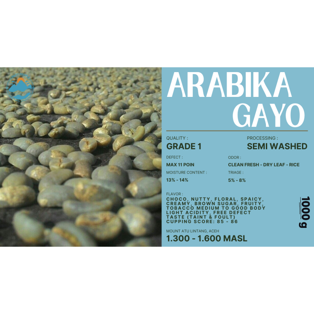 

Green bean Kopi Arabika Aceh Gayo Kualitas Premium Grade 1