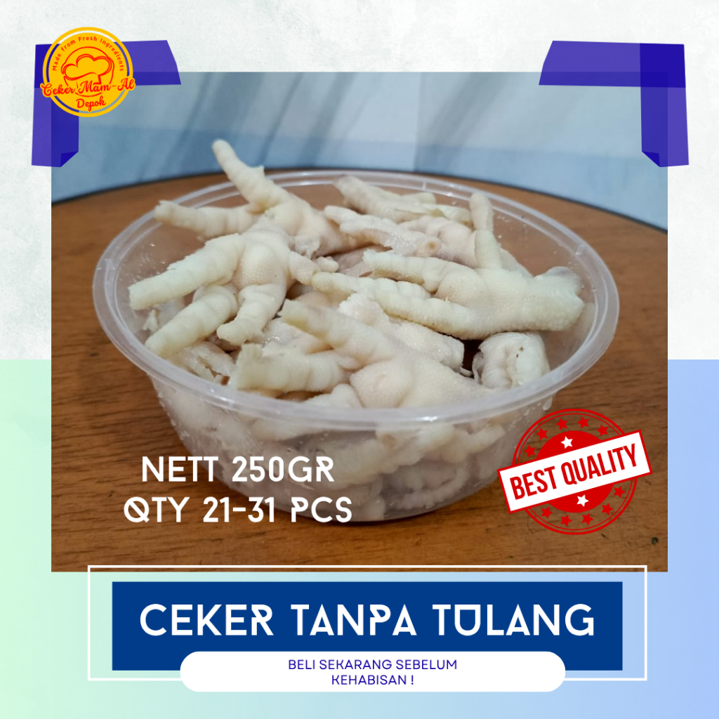

CEKER TANPA TULANG REAL 250GR/DAKBAL/CEKER KOREA TANPA KANDUNGAN AIR