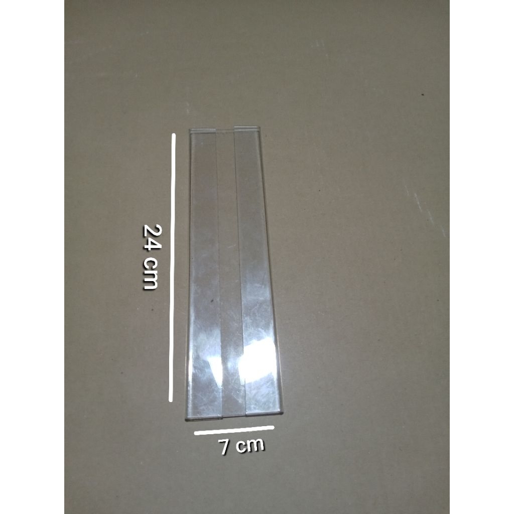 

akrilik papan nama tempel uk 7 x 24 / 8 x 24 cm tebal 2 mm