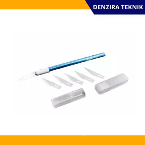 

Pisau Ukir 6 Mata Pisau/Cutter Hobby Creafting Art Knife Metal Handle/Pisau Sayat 1 Set Isi 6 Mata Pisau