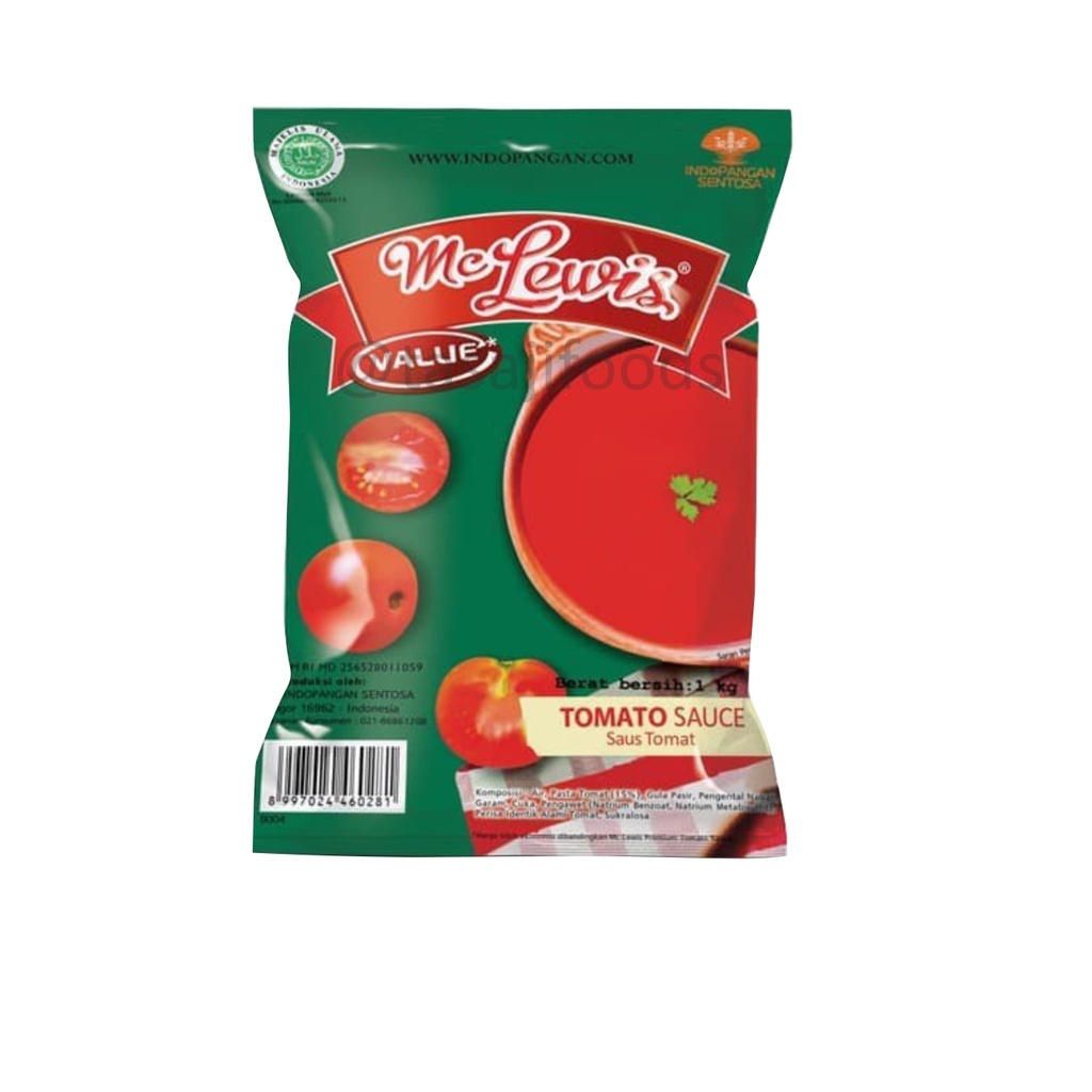 

MC LEWIS SAOS TOMAT 1 KG / Saus Tomat MC Lewis 1kg