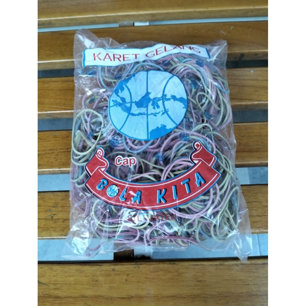 

Grosir Murah / Karet Gelang 400g / Cap Bola Kita/ Kuat / Campur / Ekonomis