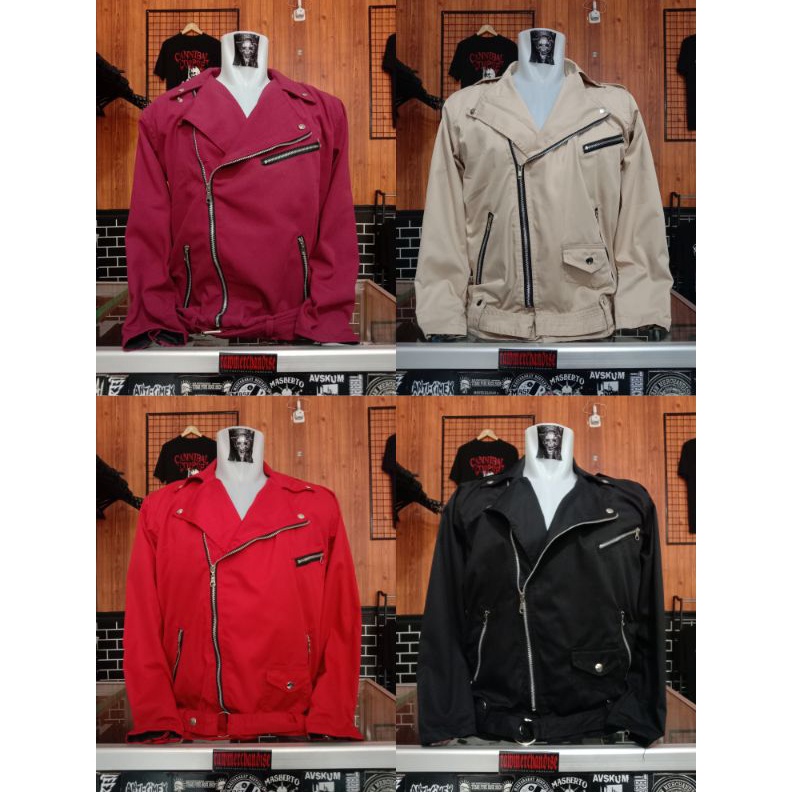 KODE T87K WEARPACK  JAKET DOUBEL KERAH  JAKET RAMONES  JAKET PUNK