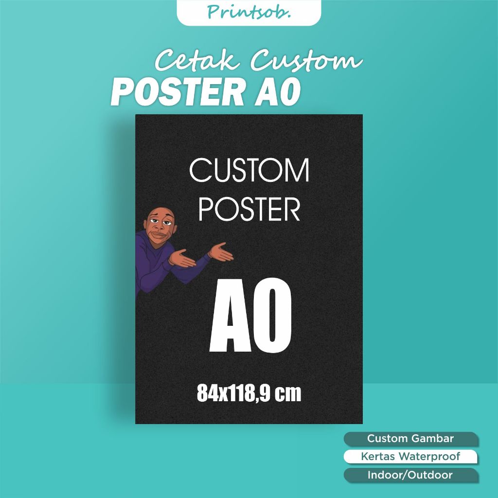 Cetak poster A0 custom design