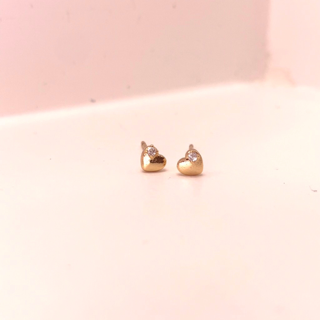 Xuping - Anting Tusuk Mata Bulat Motif Love Mas New 044