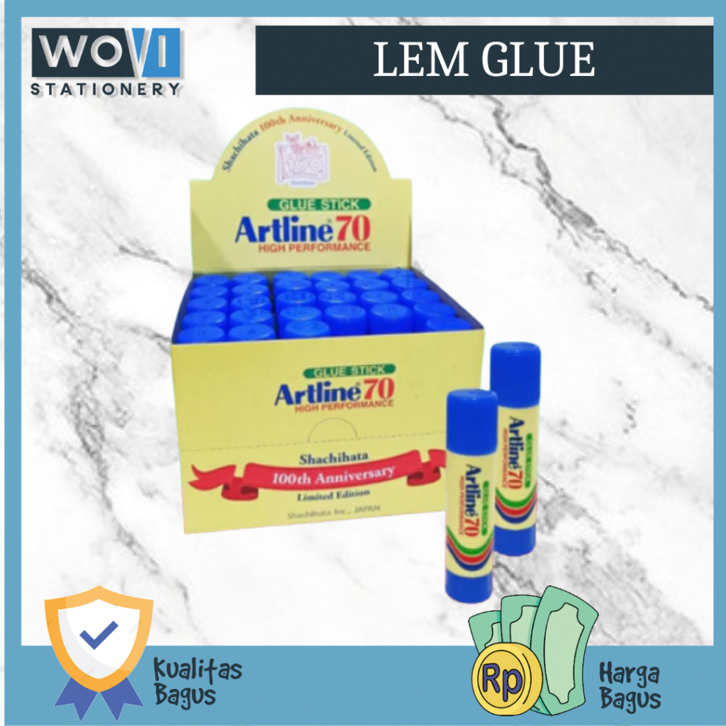 

[WOVI STATIONERY] Lem Glue Stik EG-8 8gr 100th Anniversary Artline / Lem Kertas Stik EG-8 gr Artline [PCS]