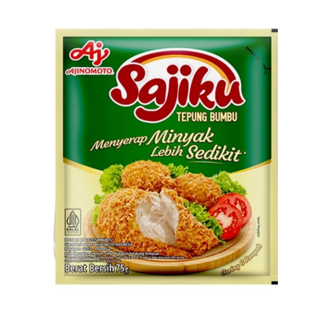 

Ajinomoto sajiku tepung bumbu absorb less oil pack 75 gram