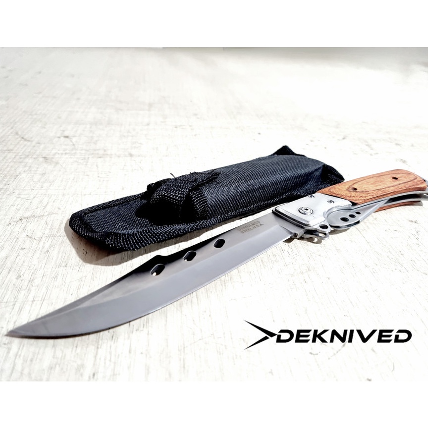 KODE O29L Pisau Saku Lipat Survival Outdoor Besar USA Stainless Steel  Deknived