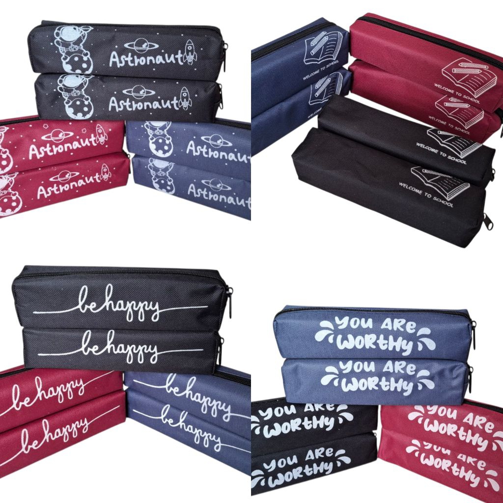 Grosir (12pcs) kotak Pensil lucu/Tempat pensil karakter