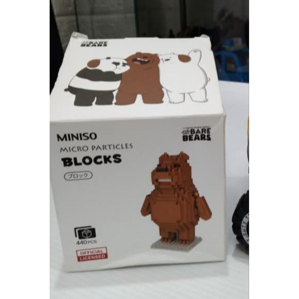 figure we bare bears grizzly building blocks miniso