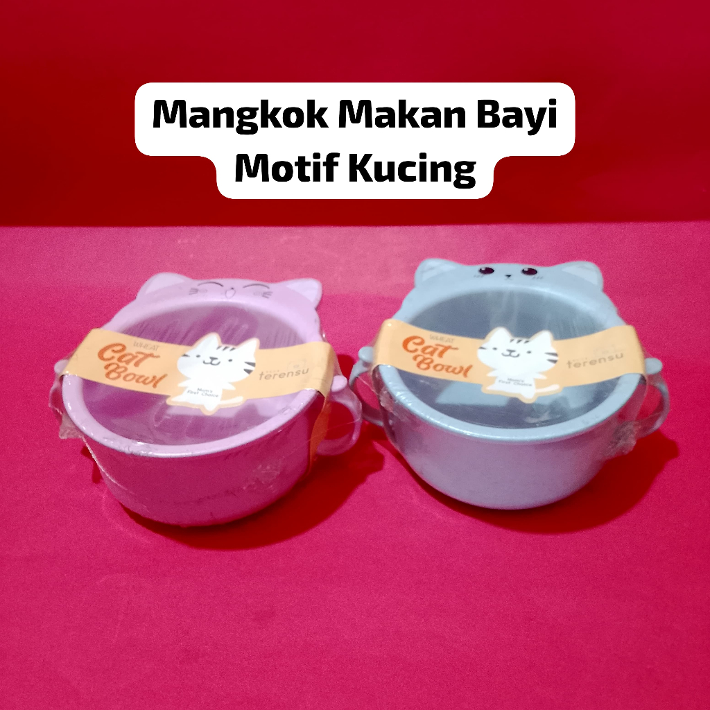Mangkok Makan Bayi Motif Kucing