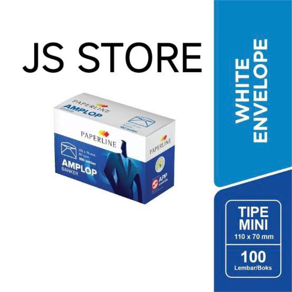 

Amplop Banker Paperline / Amplop putih mini Paperline