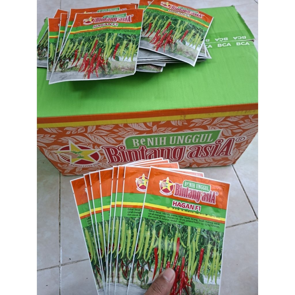 

cabai besar pedas hagan f1/ bintang asia/ produk asli original 20grm/ bergaransa resmi