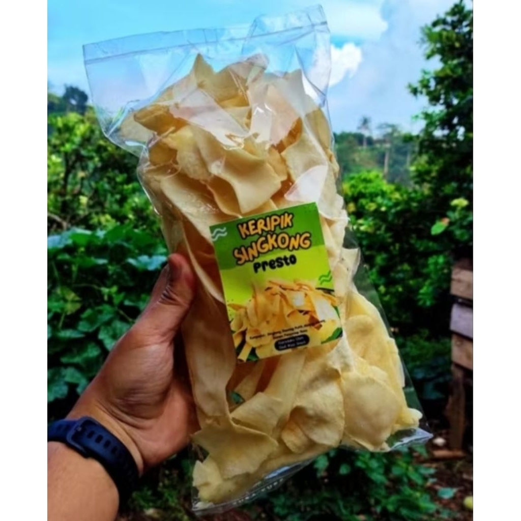 

Keripik ketela presto khas pati kemasan sedang, makanan, food,, camilan.