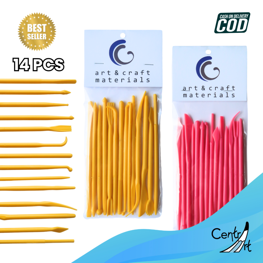 

Alat clay clay tools mini alat sculpting clay fondant 14pcs kuning dan pink