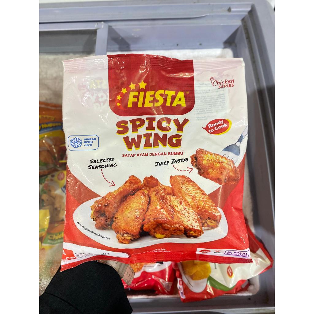 

FIESTA SPICY WING 400gr / SAYAP AYAM DENGAN BUMBU / WINGS / AYU PUTRI FROZEN FOOD