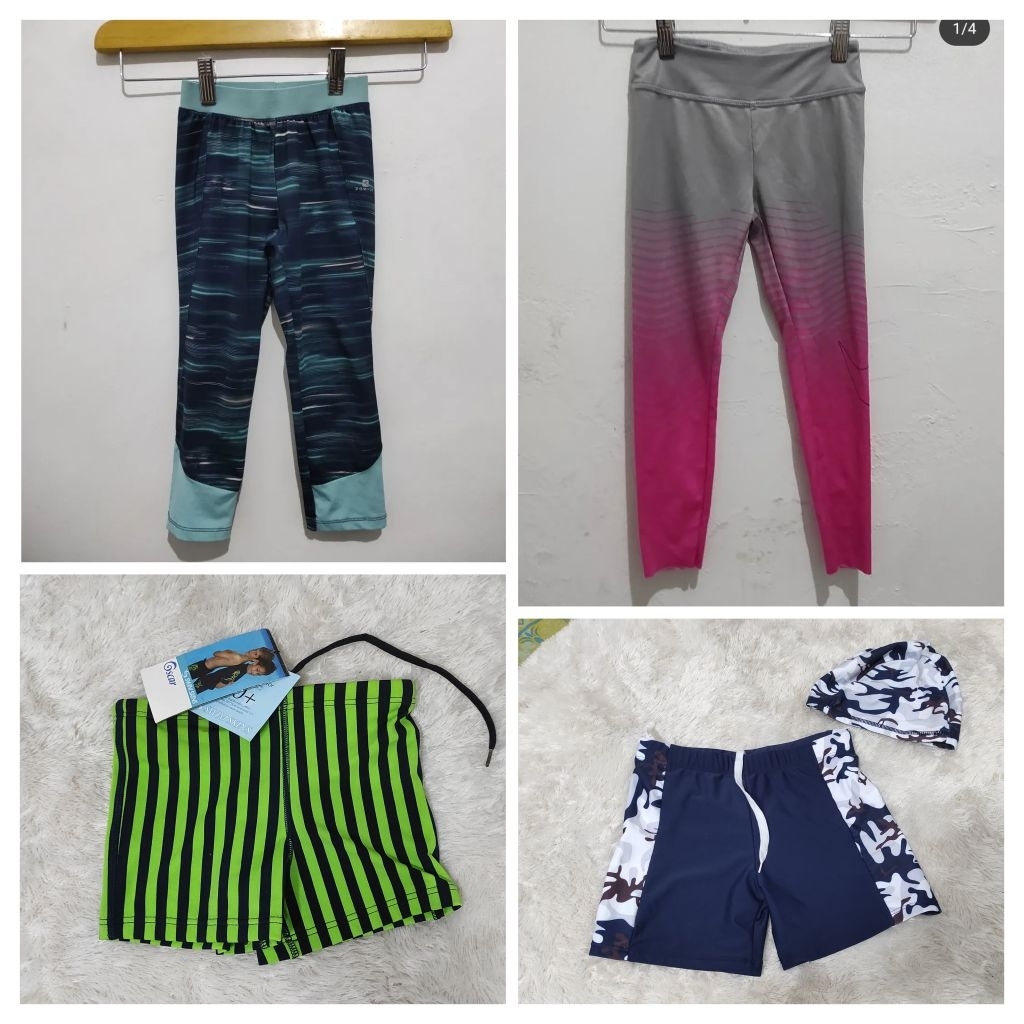 preloved celana renang anak , leging olahraga anak. leging jersey