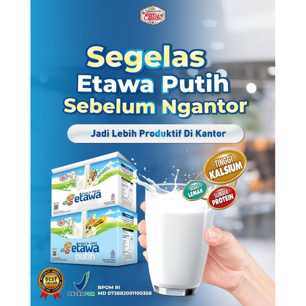 

Susu Kambing Etawa Ratu Lebah Plus Madu & Jahe isi 10 Saset