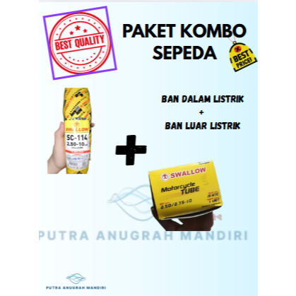 PAKET KOMBO BAN LUAR + DAN DALAM SEPEDA LISTRIK || ban luar sepeda listrik || ban dalam sepeda listr