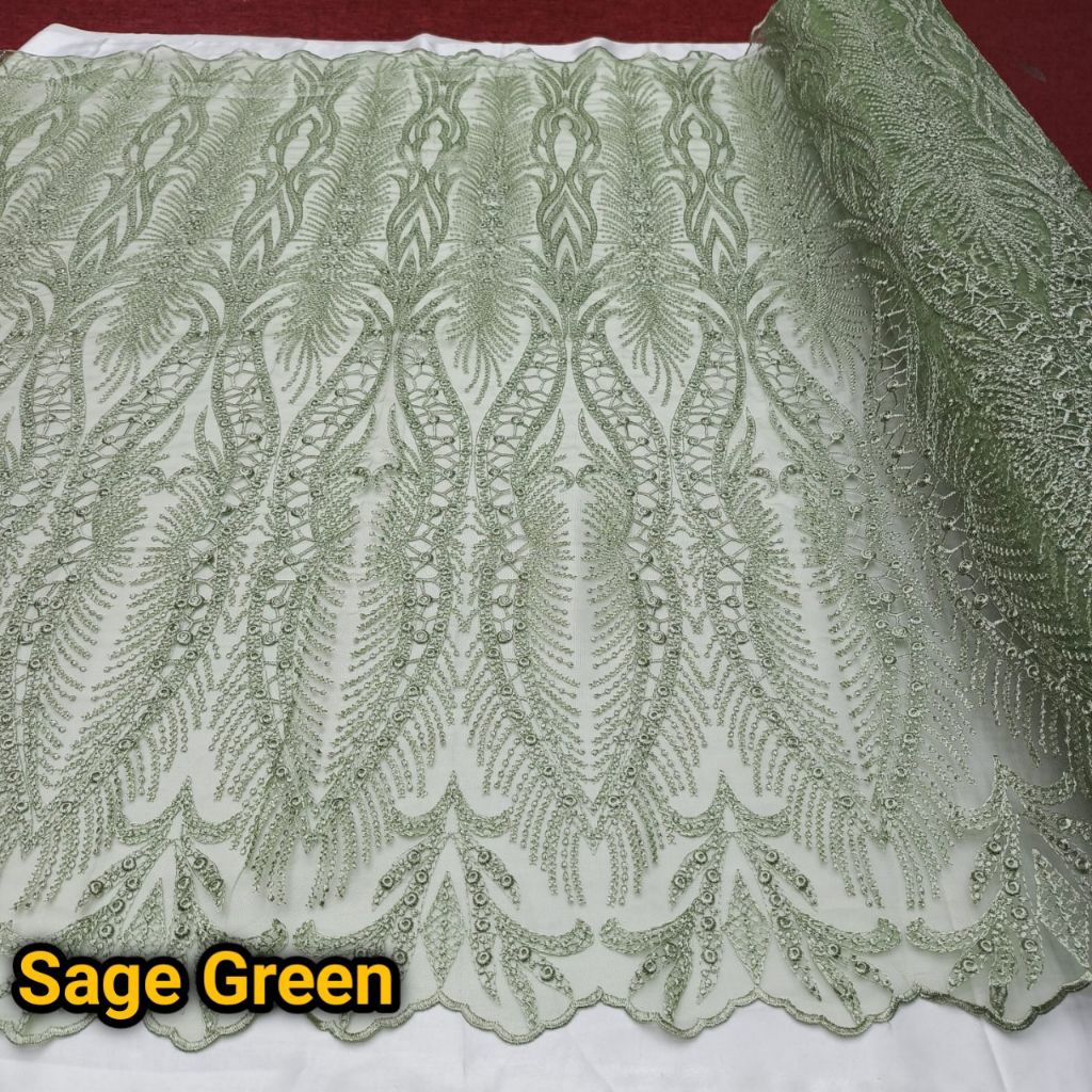 Kain Tulle Elishab Bordir Model Terbaru / Bahan Kebaya Bordir Tebal