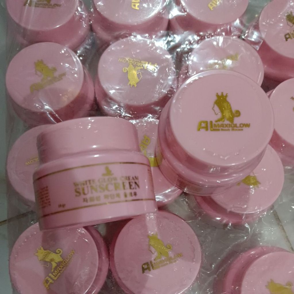 sunscreen al maxi glow 12 pot /sunblok glow almaxiglow skincare termurah original