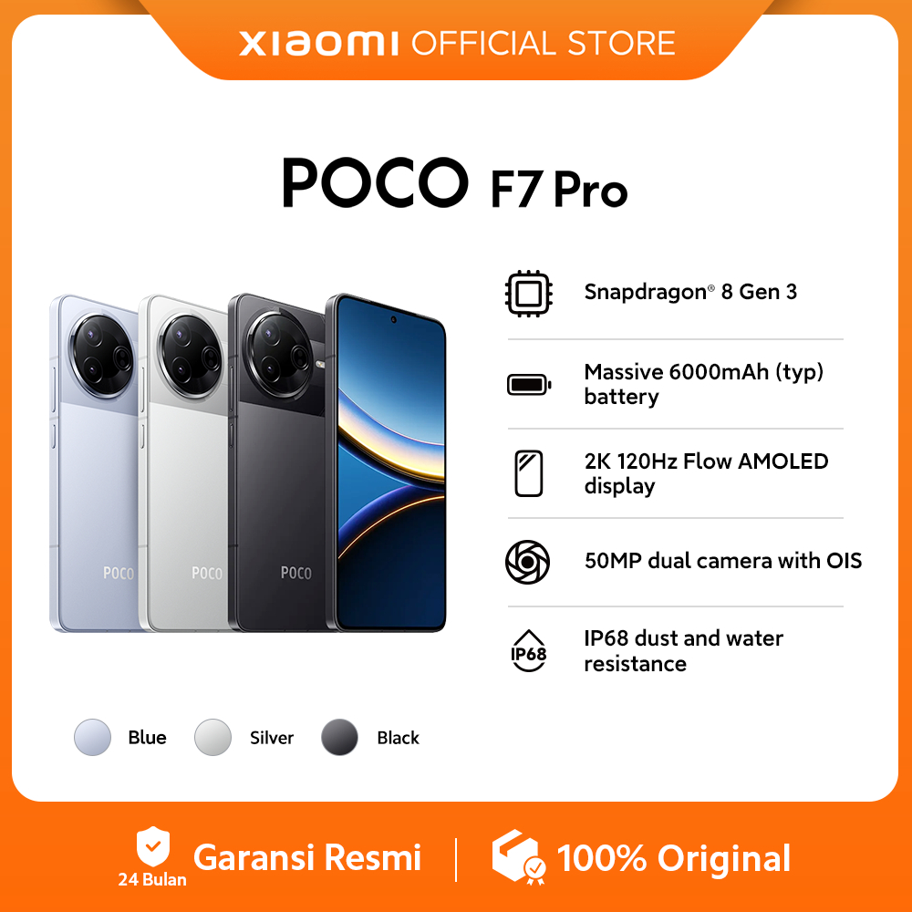 POCO F7 Pro (12GB/512GB) | Snapdragon® 8 Gen 3 | Massive 6000mAh battery | 2K 120Hz Flow AMOLED disp