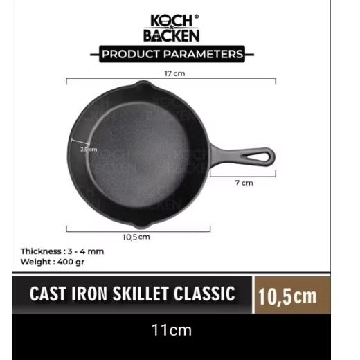 Koch Backen Cast Iron Skillet 11 cm