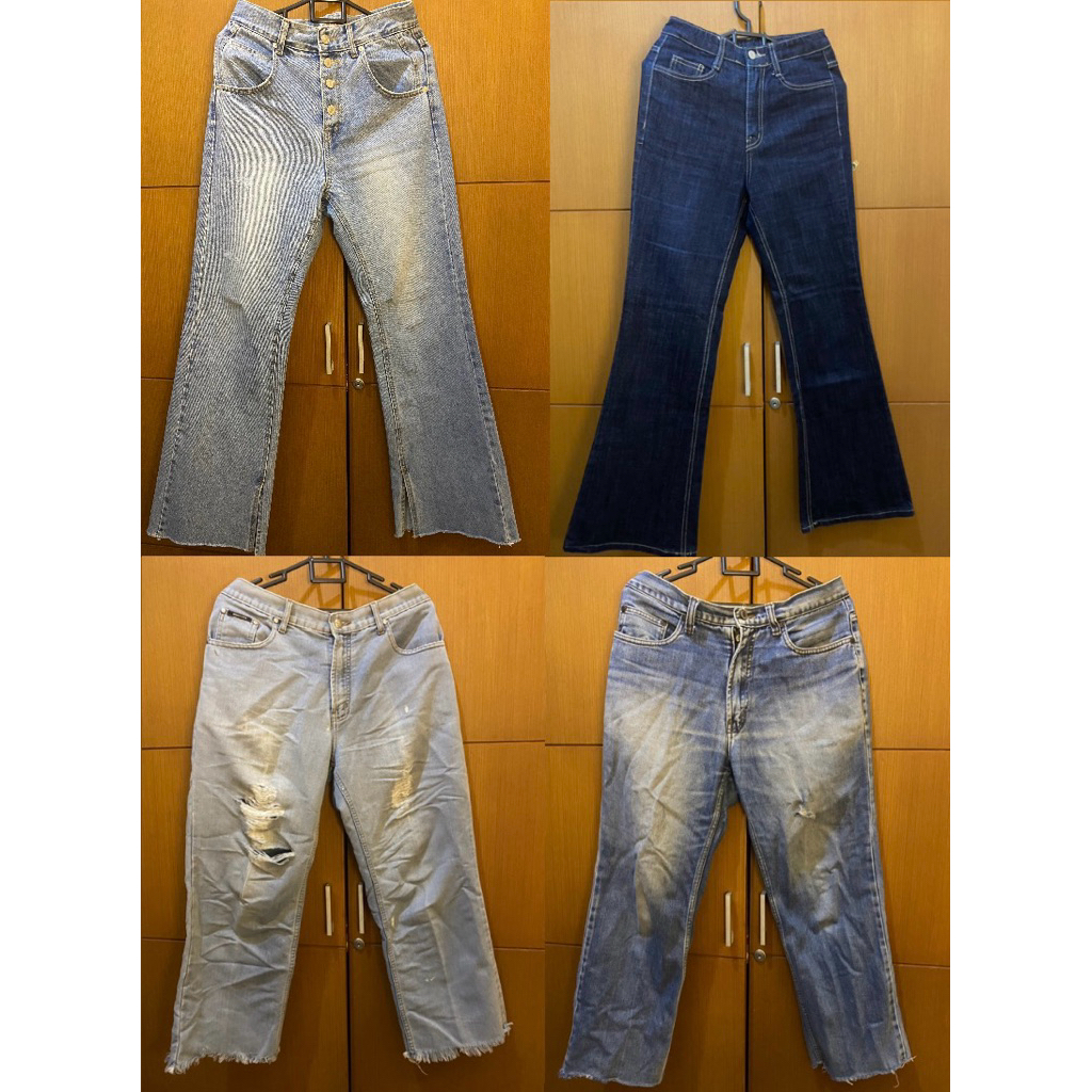 Preloved Jeans Cutbray Bootcut Ripped