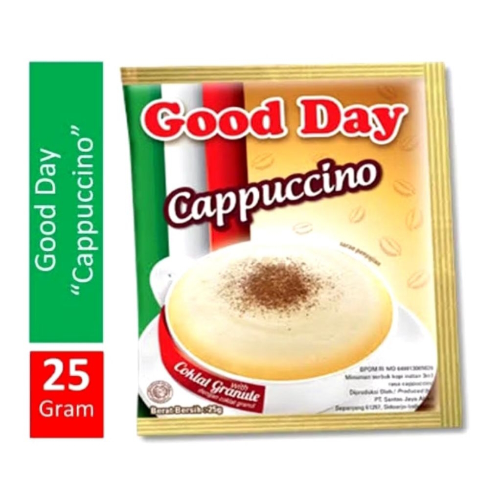 

kopi good day cappucino 1 renceng 10 sachet selera anak muda