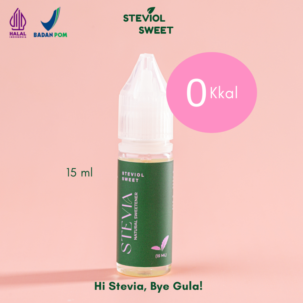 

Steviol Sweet Stevia Cair 15ML Pemanis Alami Pengganti Gula BPOM HALAL