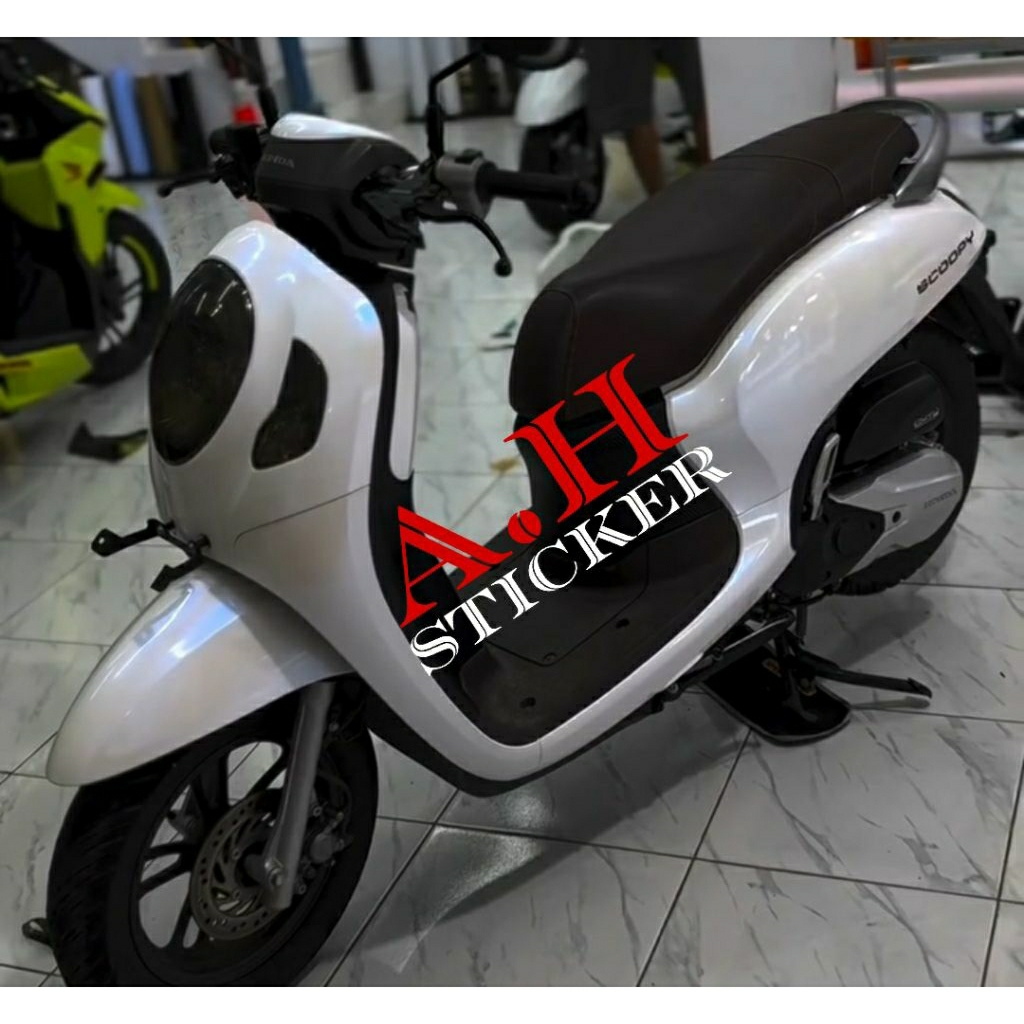 Skotlet Putih Lembayung Biru Lembayung Mutiara Sticker Scotlite Motor Lembayung Biru Merah Gold Lave