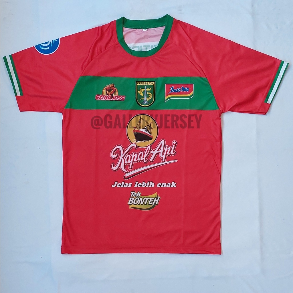 JERSEY PERSEBAYA MERAH DEWASA PRINT PRINTING 3RD BAJU BOLA PRINTING DEWASA PERSEBAYA 3RD MERAH JERSE