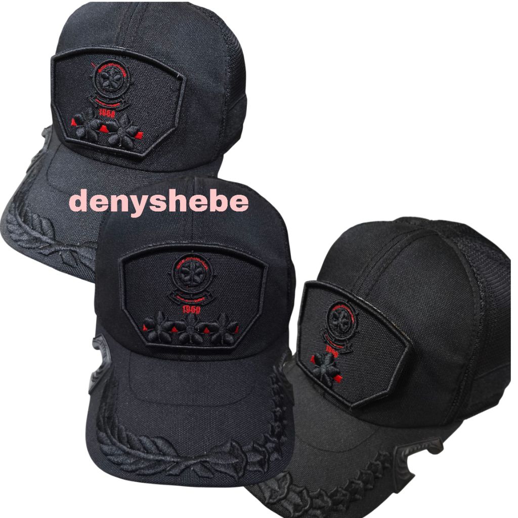 TOPI KANVAS POL PP HITAM 3D 4A 42