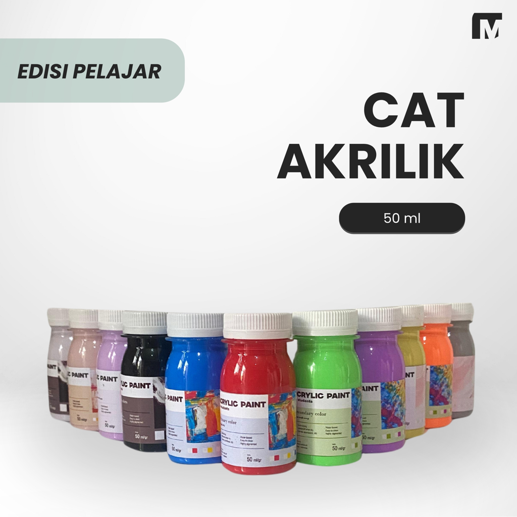 

Cat lukis/akrilik 50ml murah cat kanvas cat spudbond cat clay