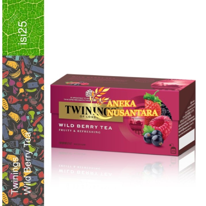 

Twinings - 4 Red Fruits Flavoured Tea Twinings Wild Berry Tea isi 25x2g Promo