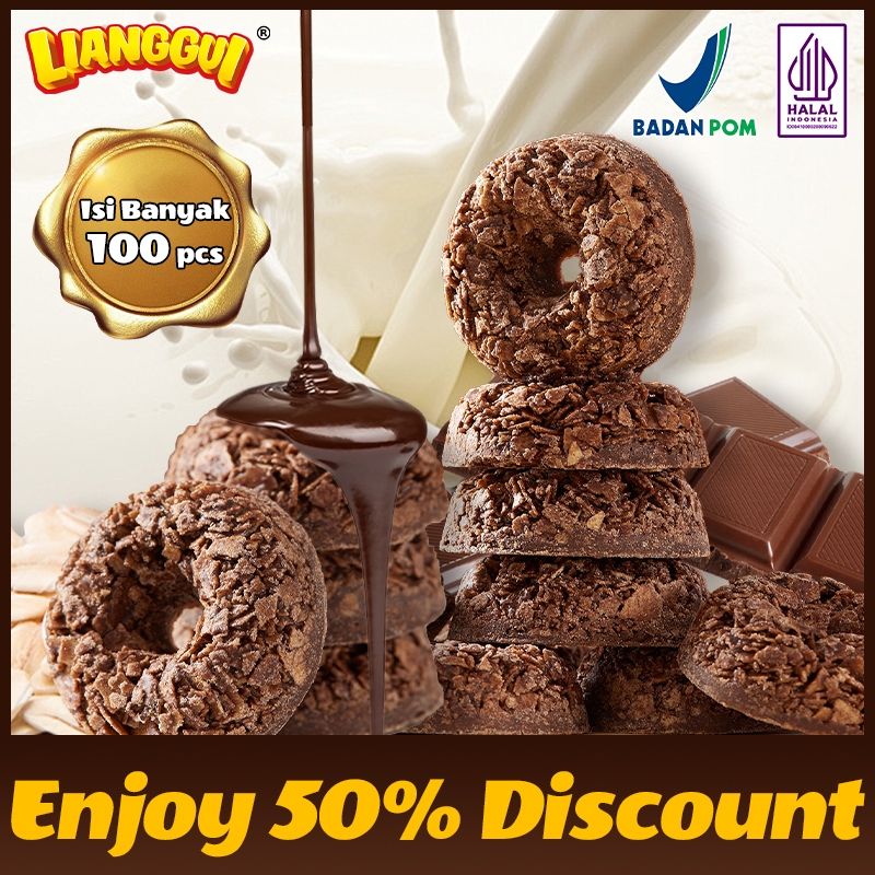

LIANGGUI Biskuit Oat Ring HALAL - Cemilan Sehat, Chocolate Crispy & Manis untuk Keluarga