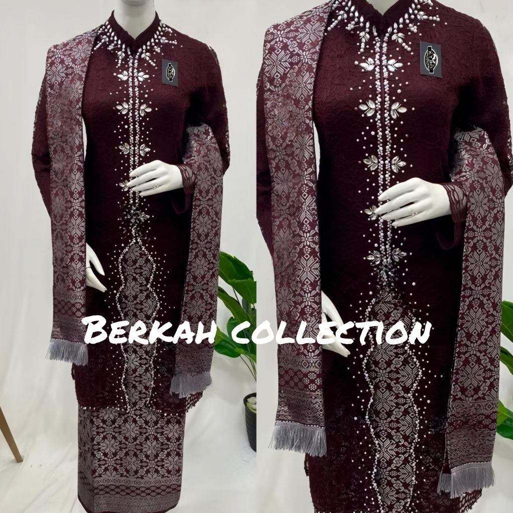 stelan kebaya brukat payet yura/kebaya modern/kebaya kondangan/stelan kebaya modern