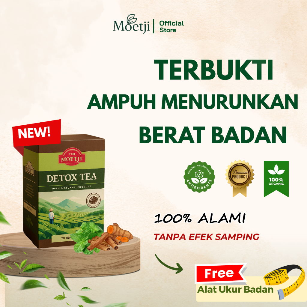 

Teh Detoks | Teh Hijau Detox Rempah Kesehatan | Teh Diet Pelangsing Herbal Alami| Sehat Penurun Berat Badan Susut Lingkar Perut Moetji