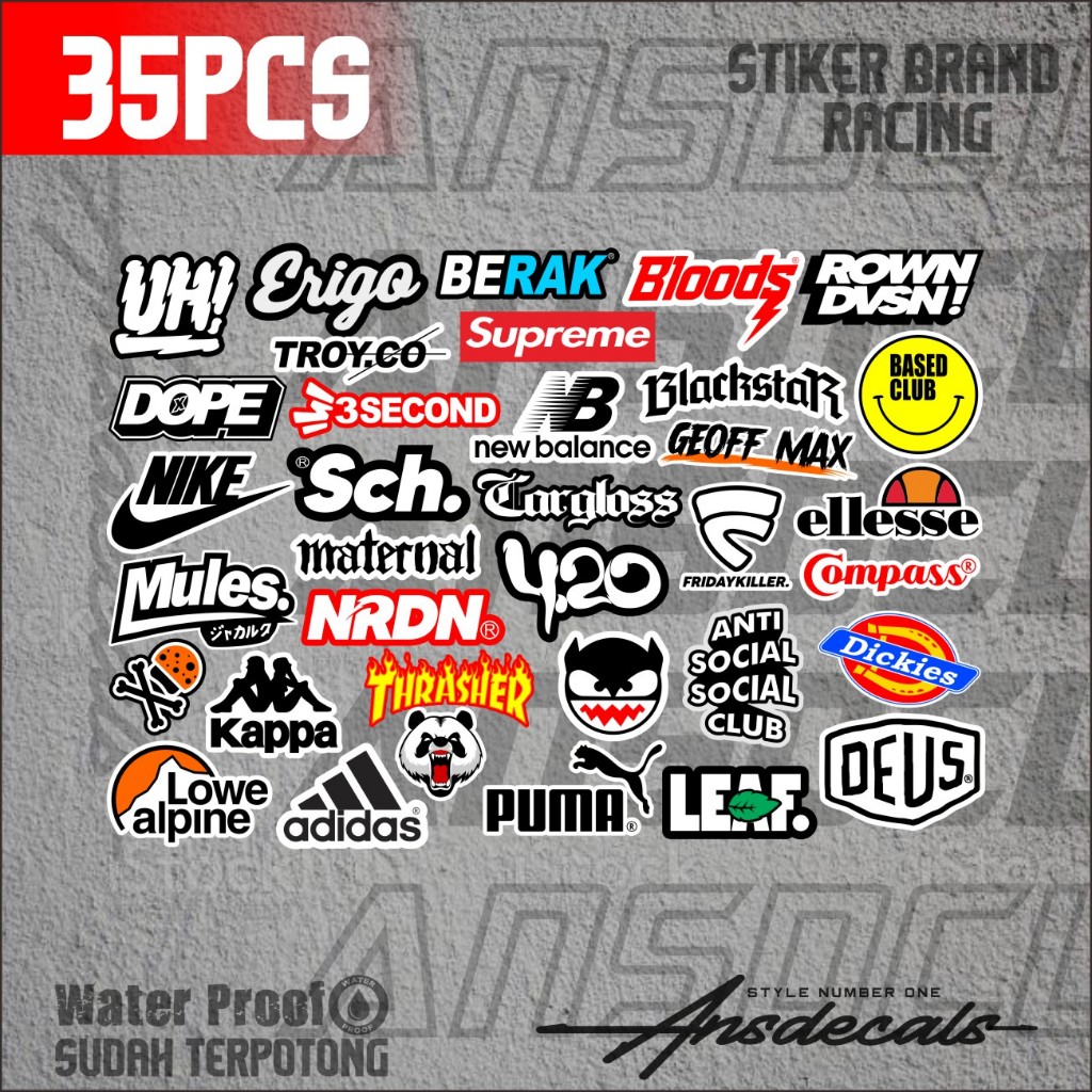 

stiker pack paket isi 35pcs paket pilihan kata - kata vintage gaul gokil anti air premium stiker
