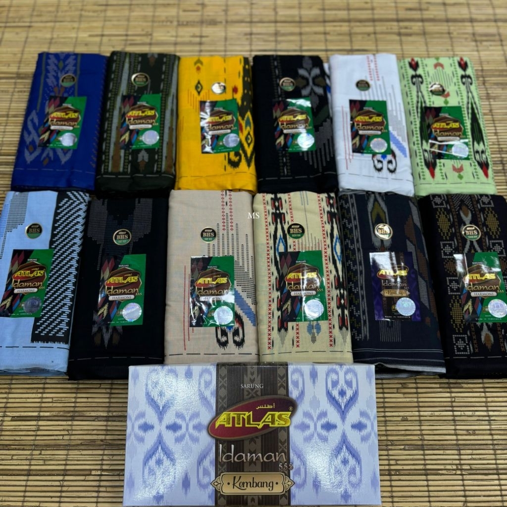 SARUNG ATLAS MOTIF BHS IDAMAN KEMBANG 555 / ATLAS IDAMAN HARMONI /