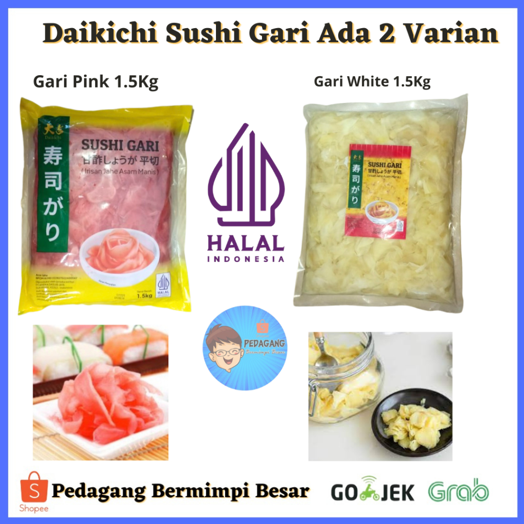 

Daikichi Sushi Gari Ada 2 Varian/ Daikichi Sushi Gari/ Sushi Pickled Ginger/ Acar Jahe
