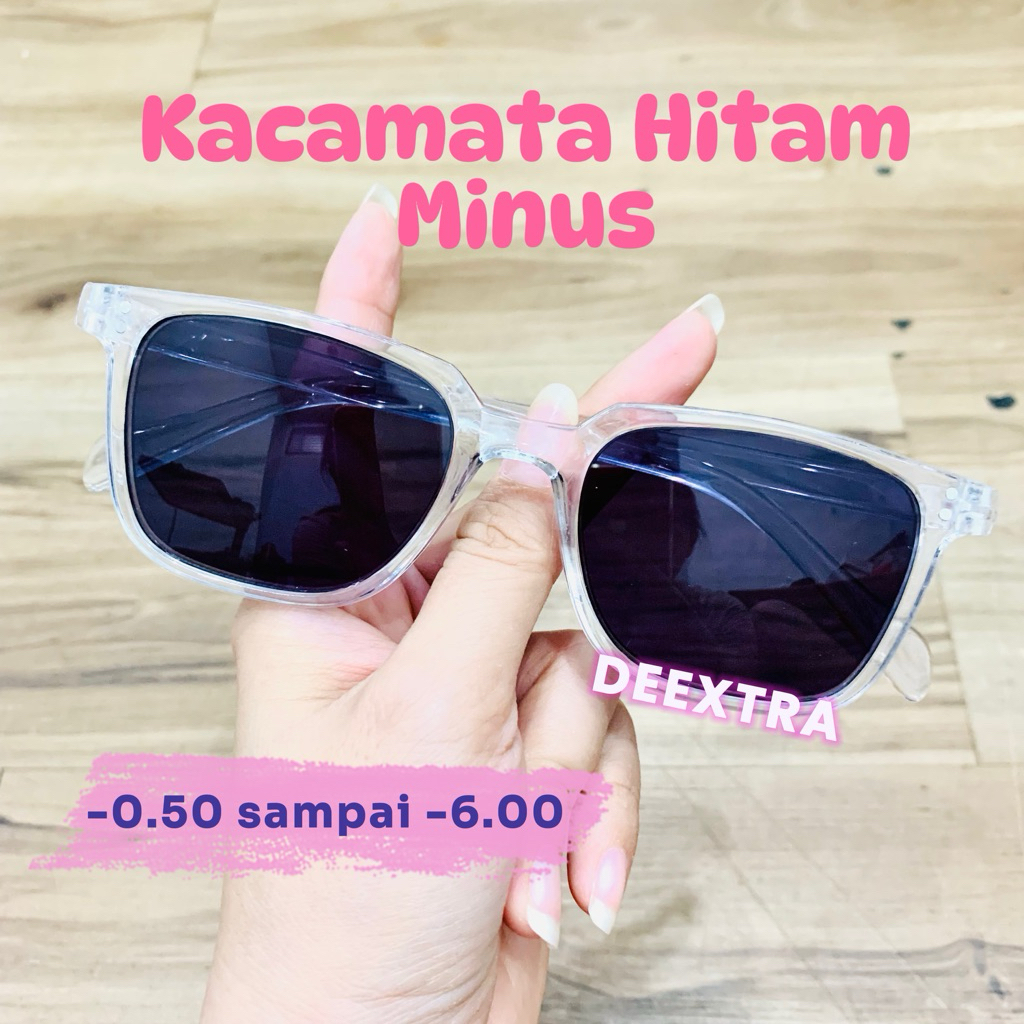 kacamata hitam minus pria wanita -050 sd -600 | kacamata minus hitam