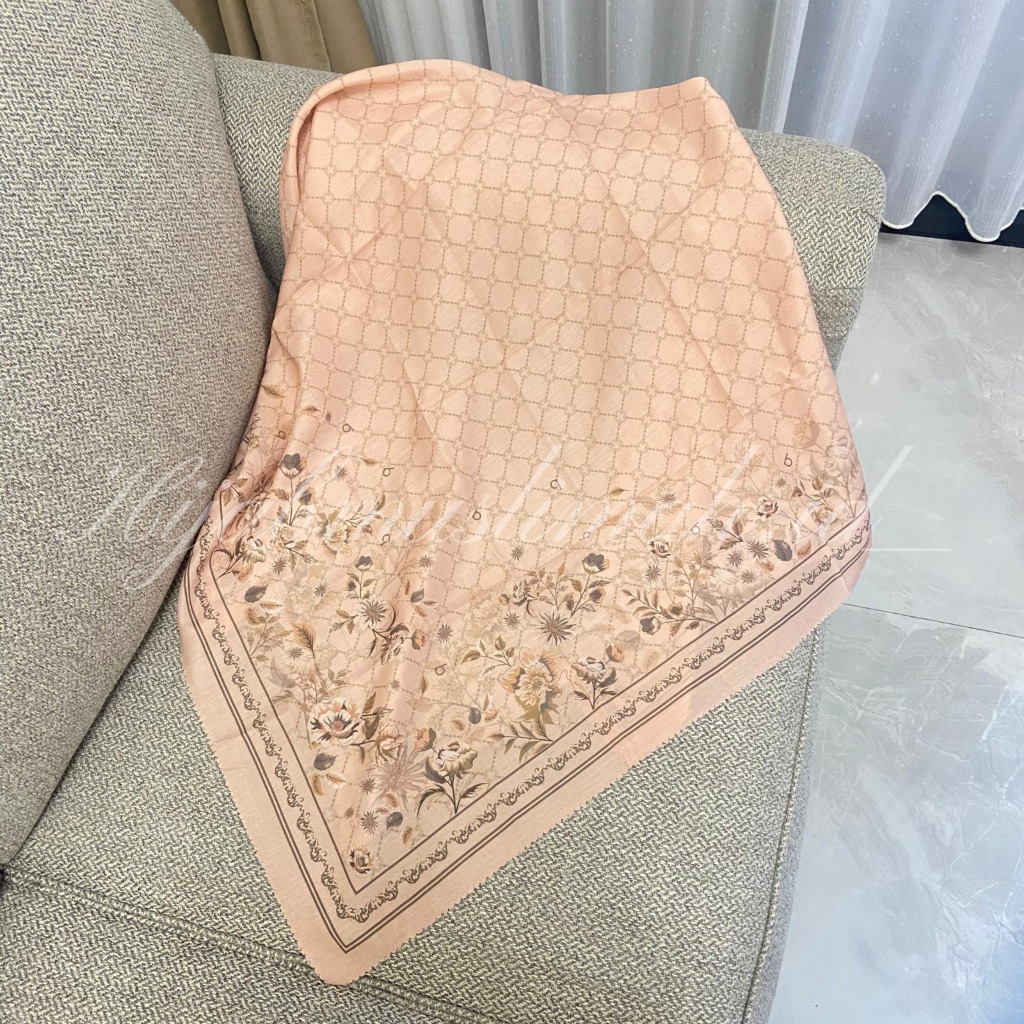 Hijab Segi Empat Nadya Maysa Series Motif Bunga Katun Laser Cut