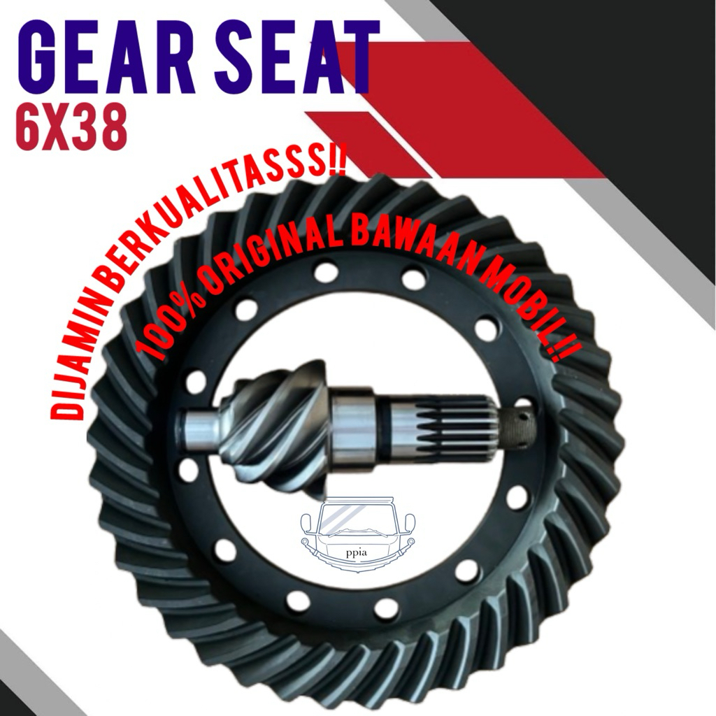 Gear set canter 6x38 original bawaan mobil / gear kit 6x38 canter hard / crown wheel pinion canter 6