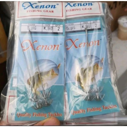 steam jig Xenon kail pancing cumi k 7 9 11 15 cm batang kecil