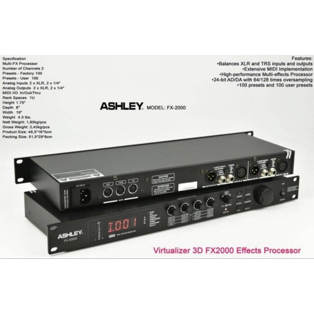Effect Vocal Processor Ashley FX-2000 Original